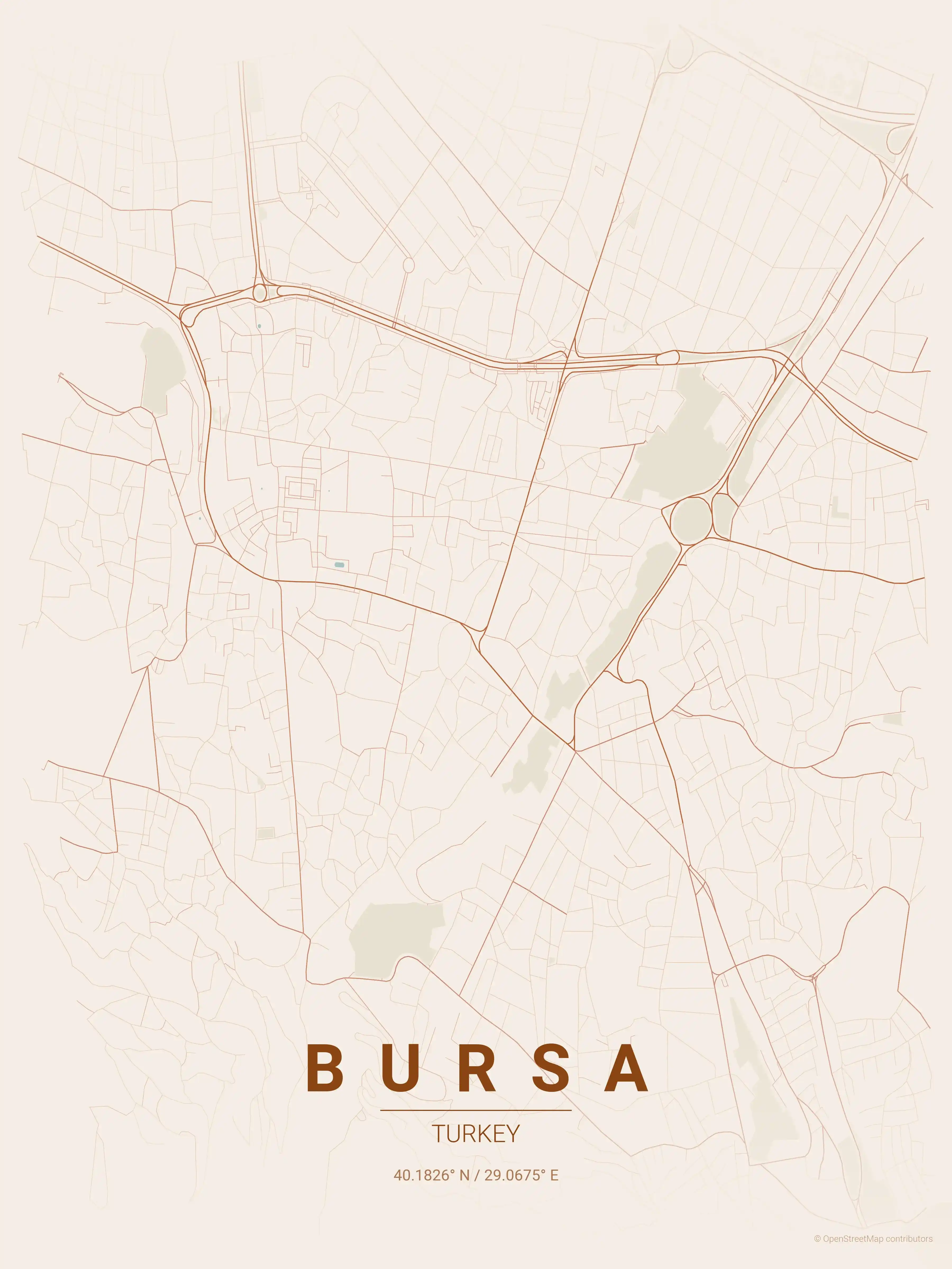 Bursa terracotta map