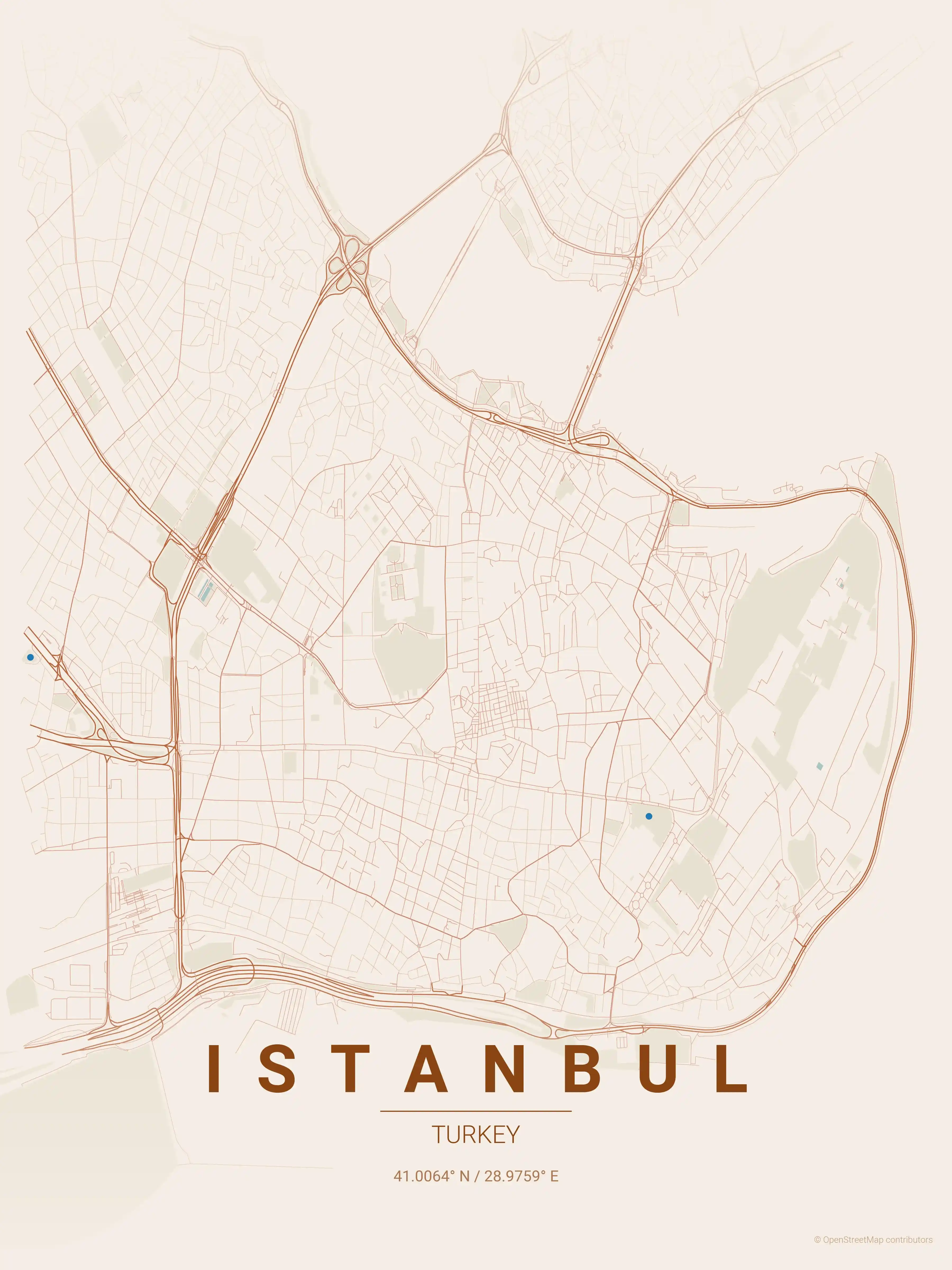 Istanbul terracotta map