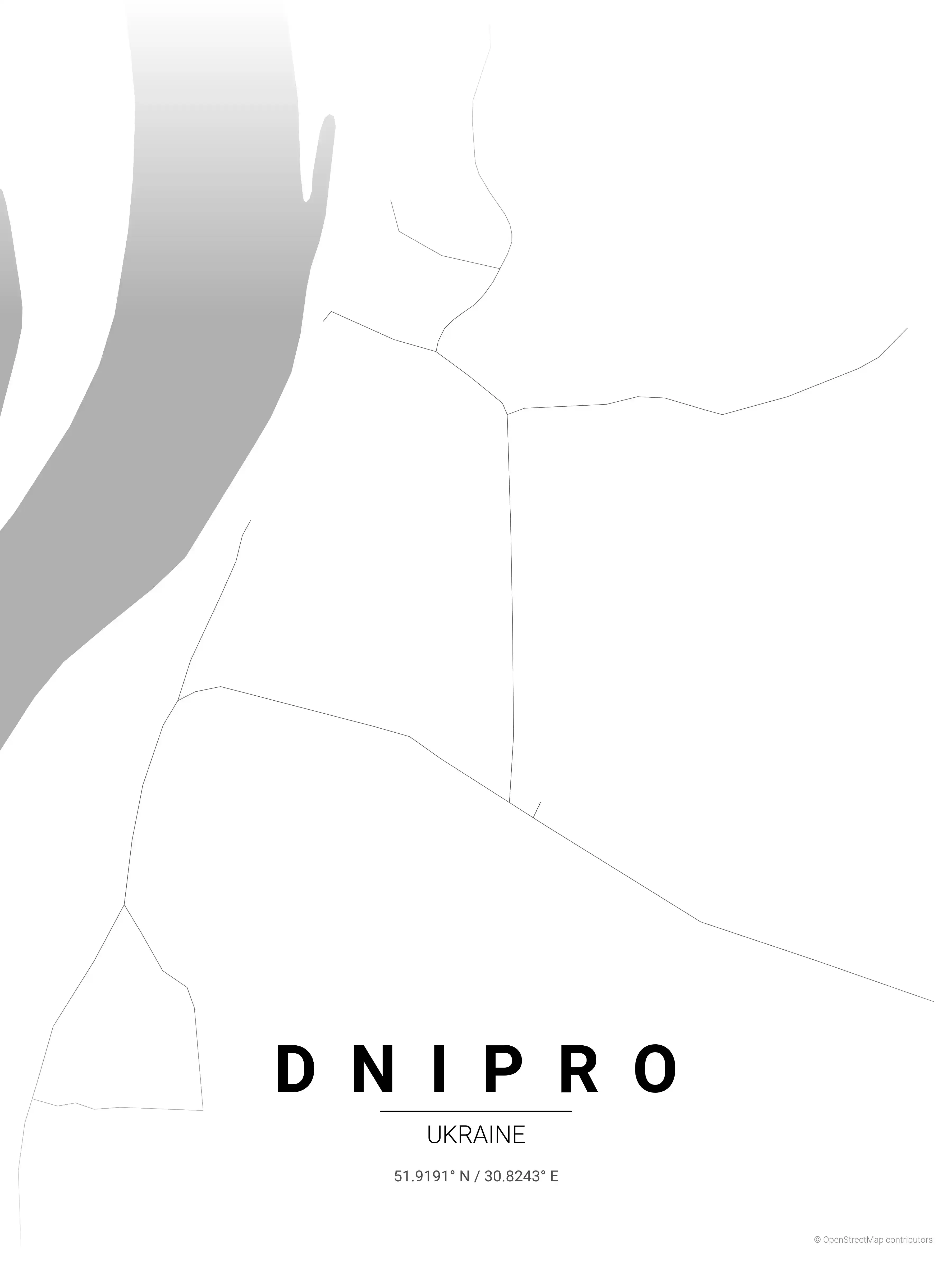 Dnipro contrast zones map