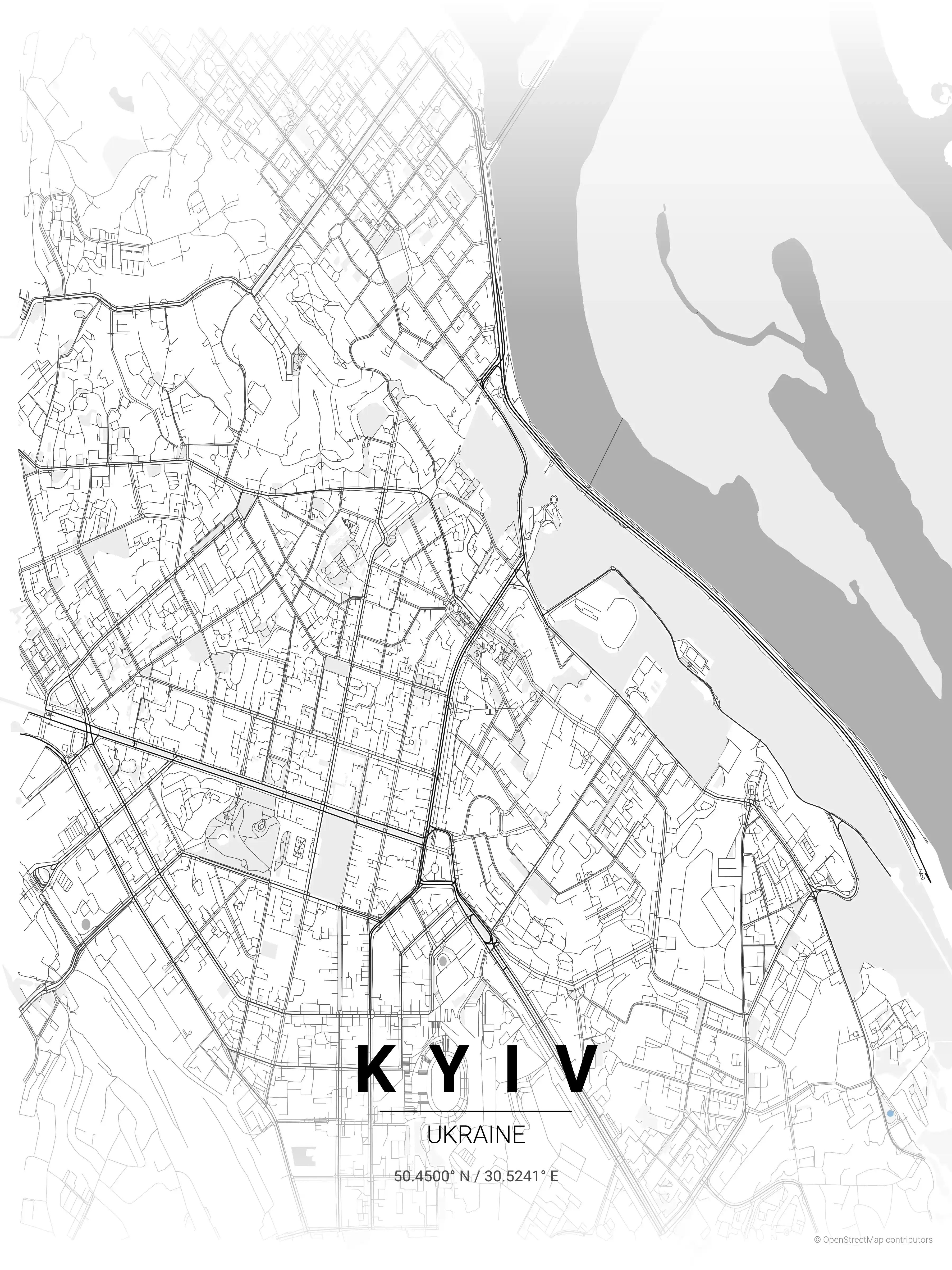 Kyiv contrast zones map