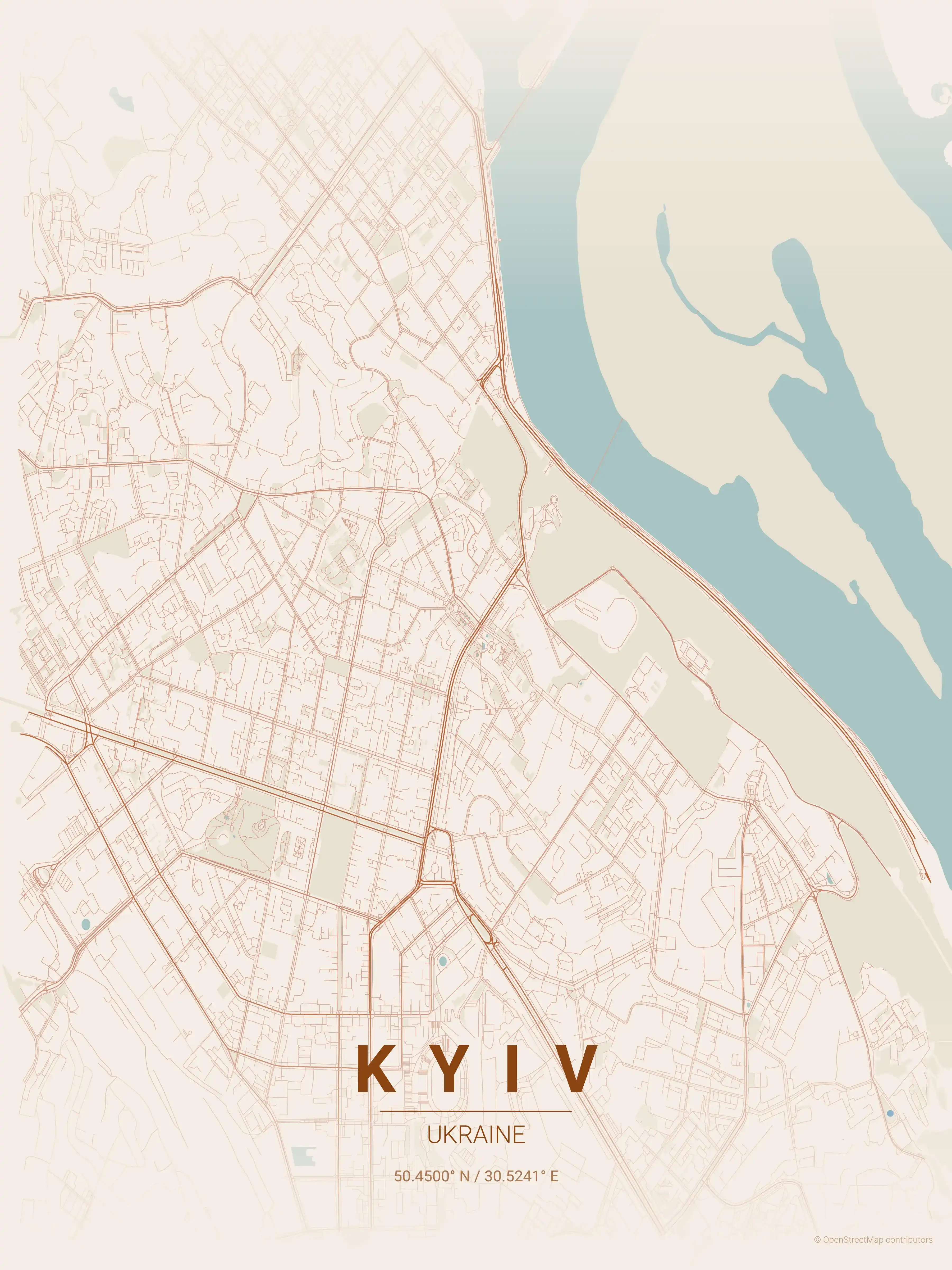 Kyiv terracotta map