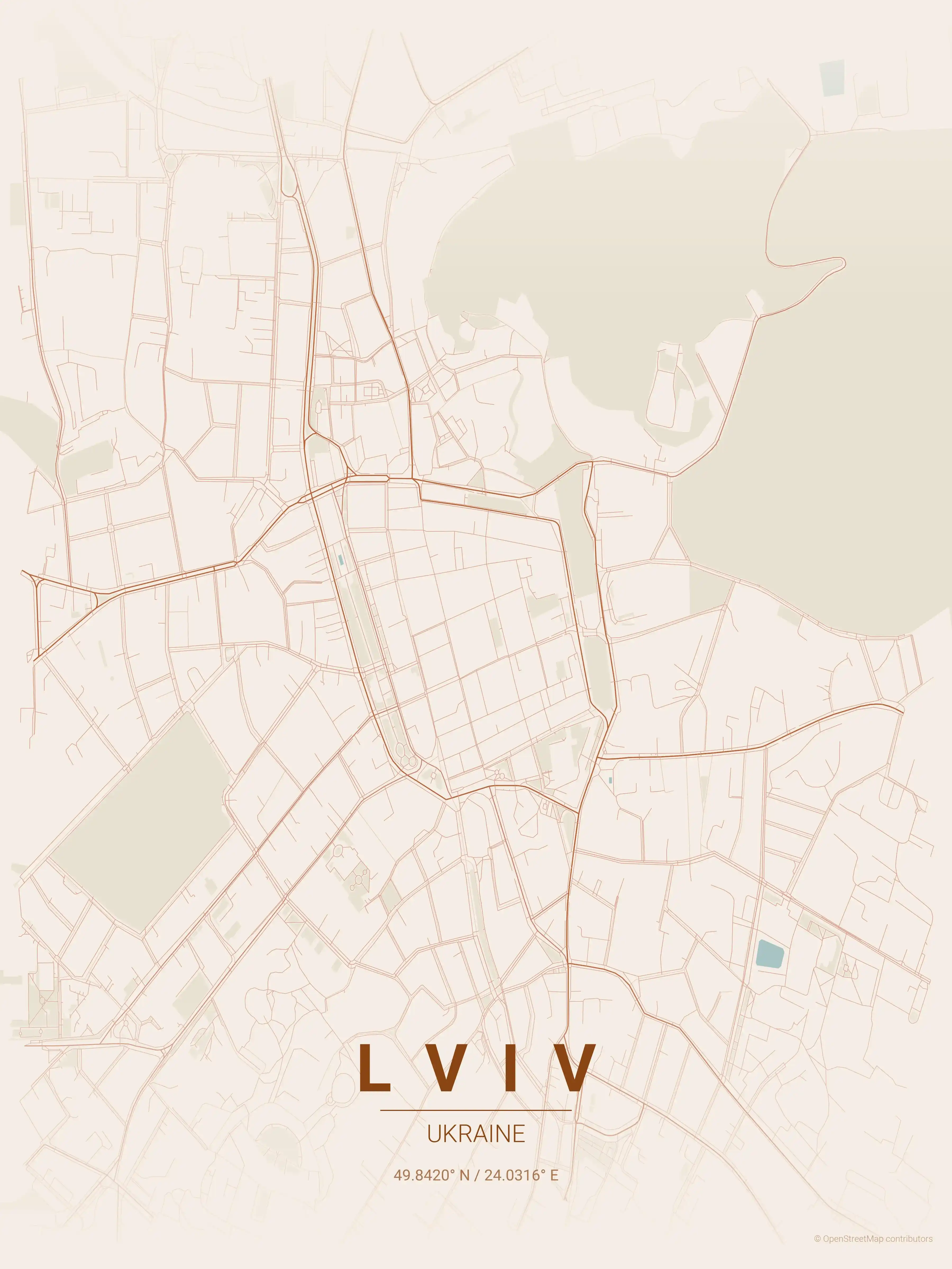 Lviv terracotta map
