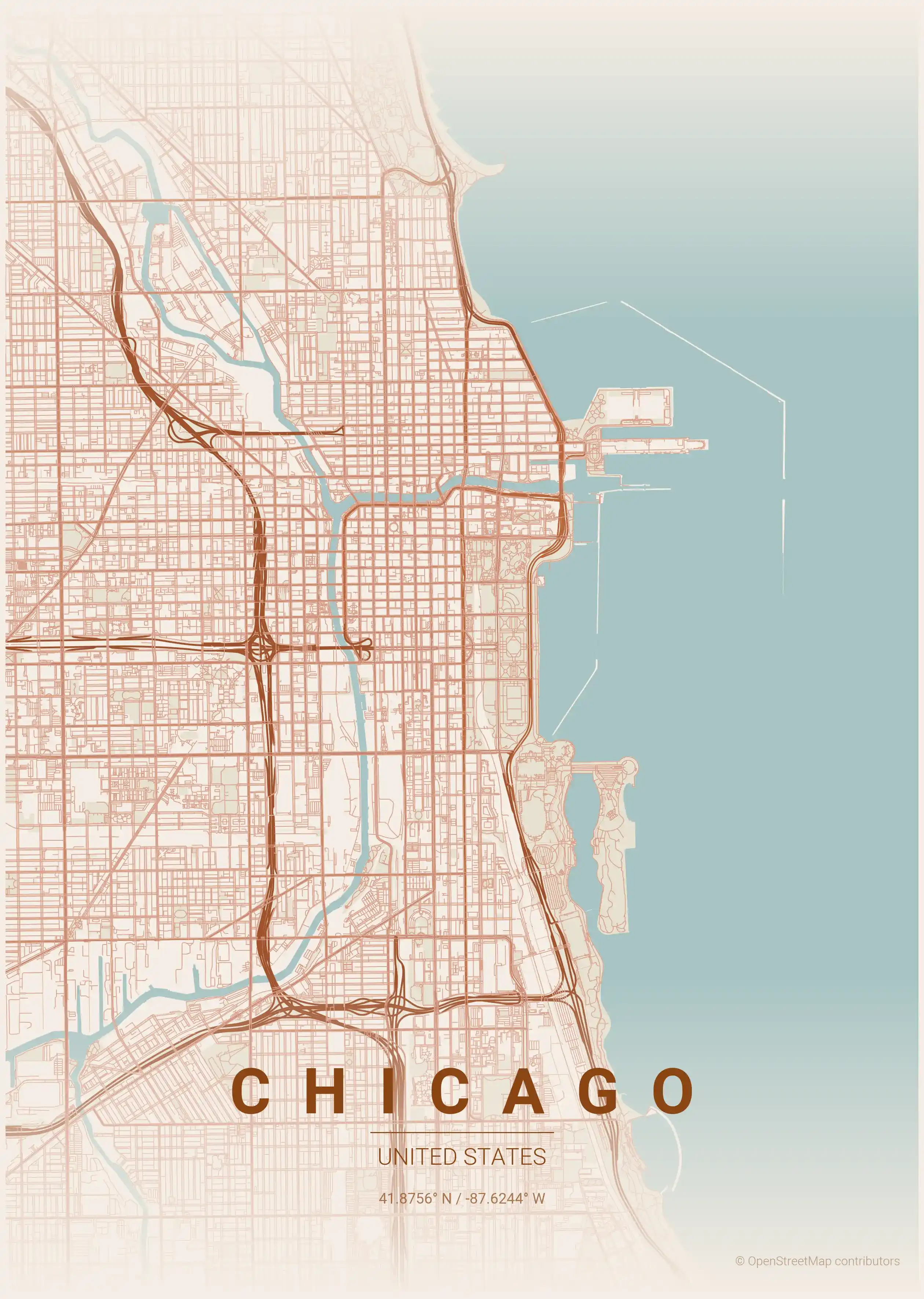 Chicago terracotta map