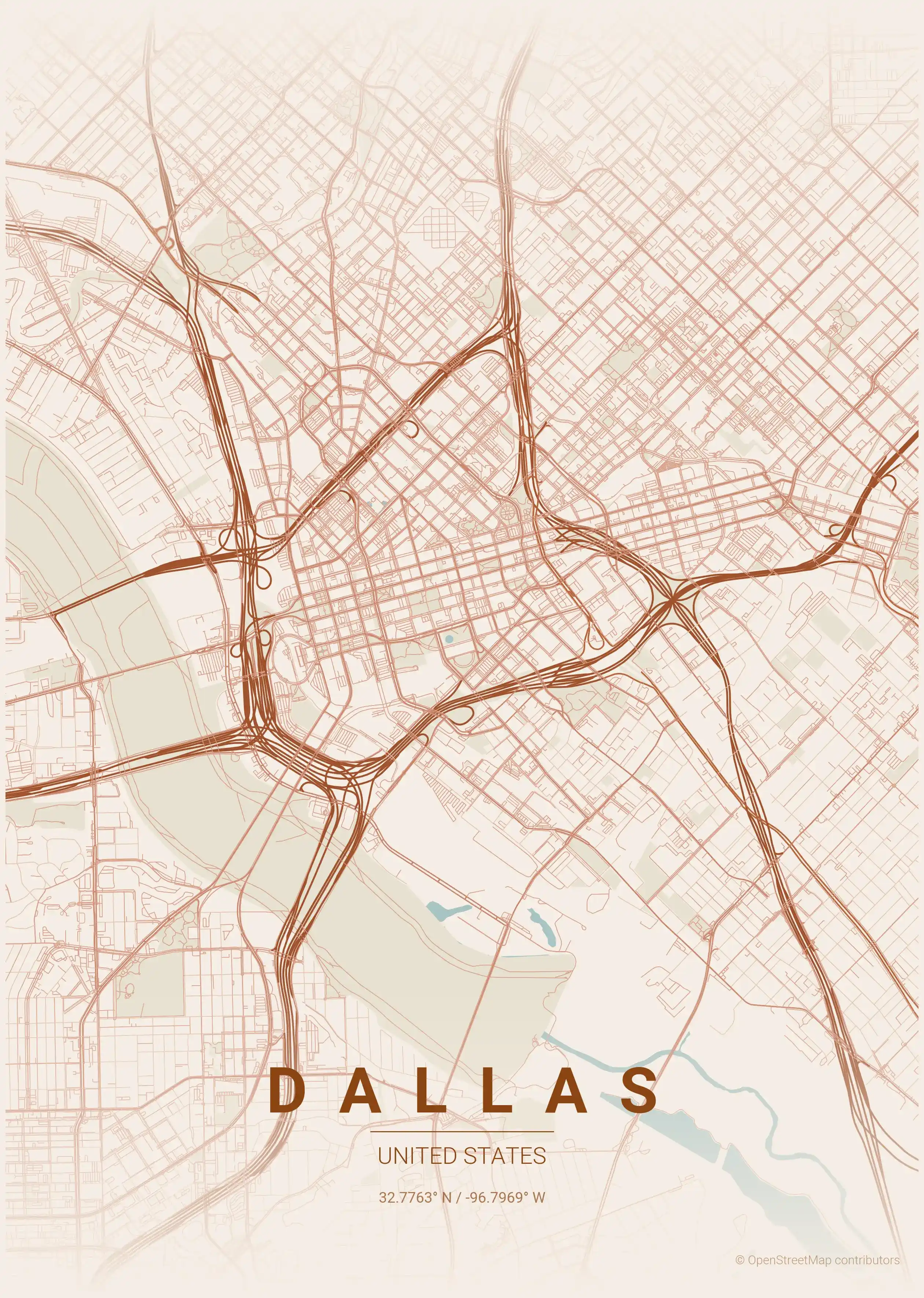 Dallas terracotta map