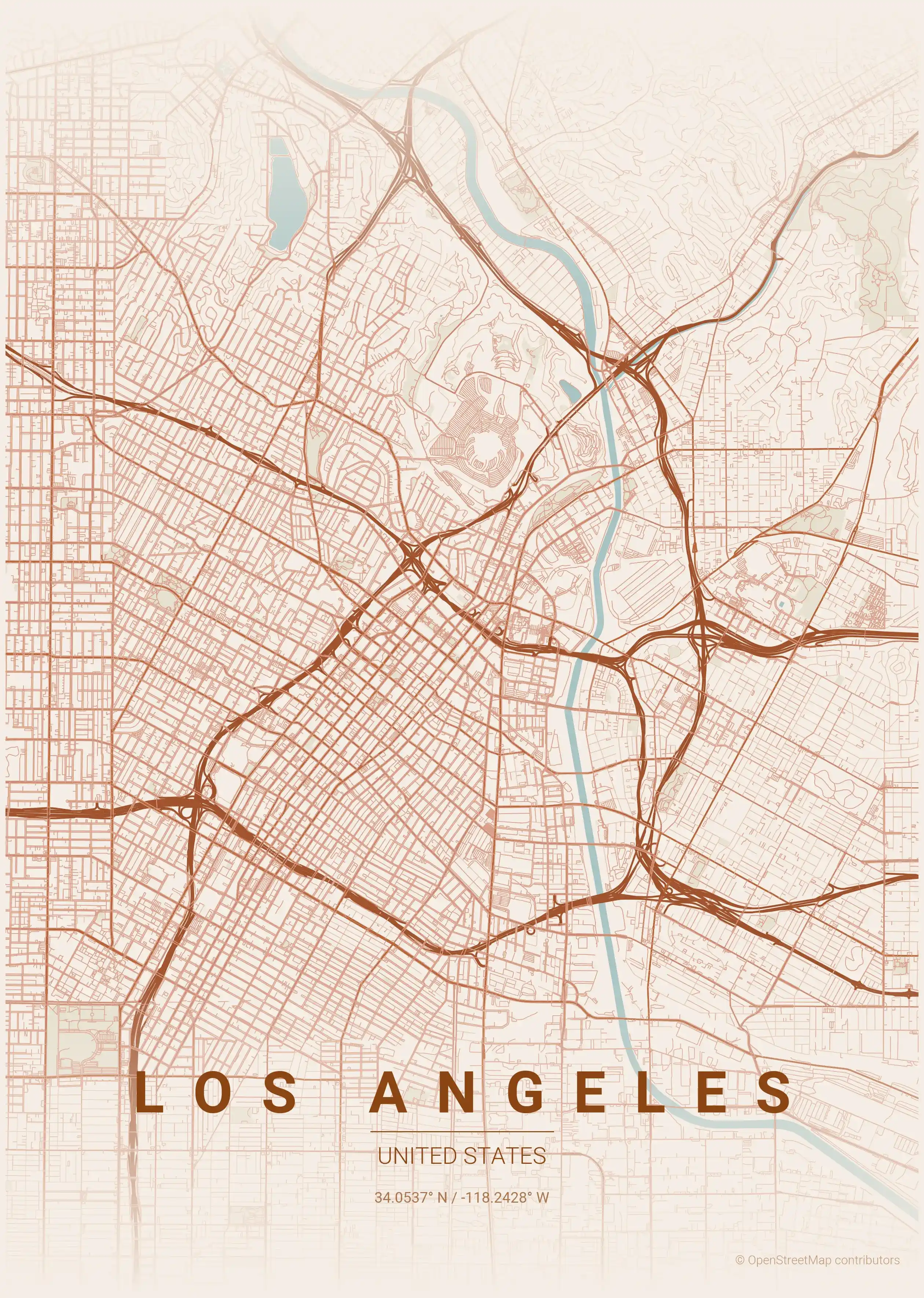Los Angeles terracotta map