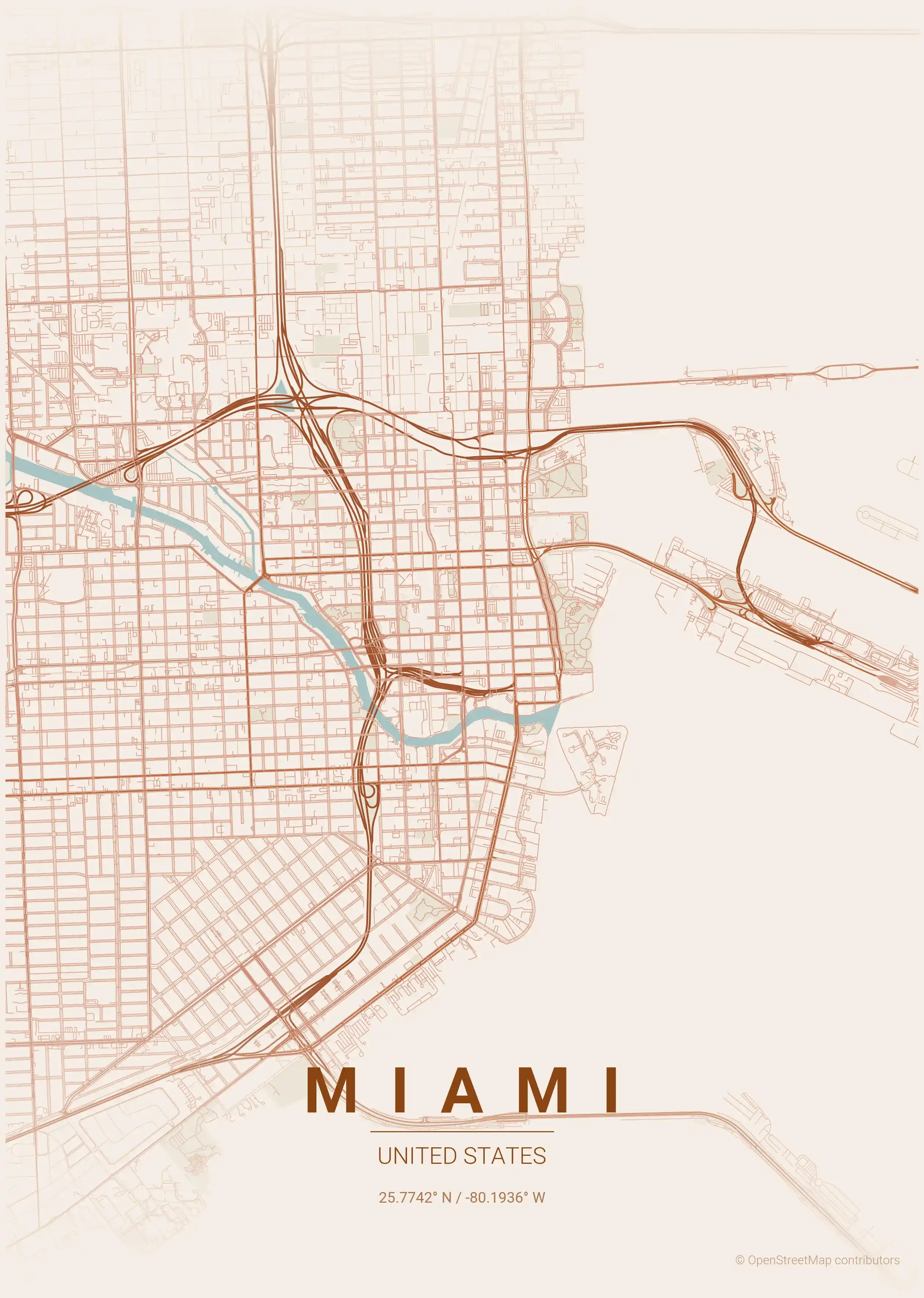 Miami terracotta map