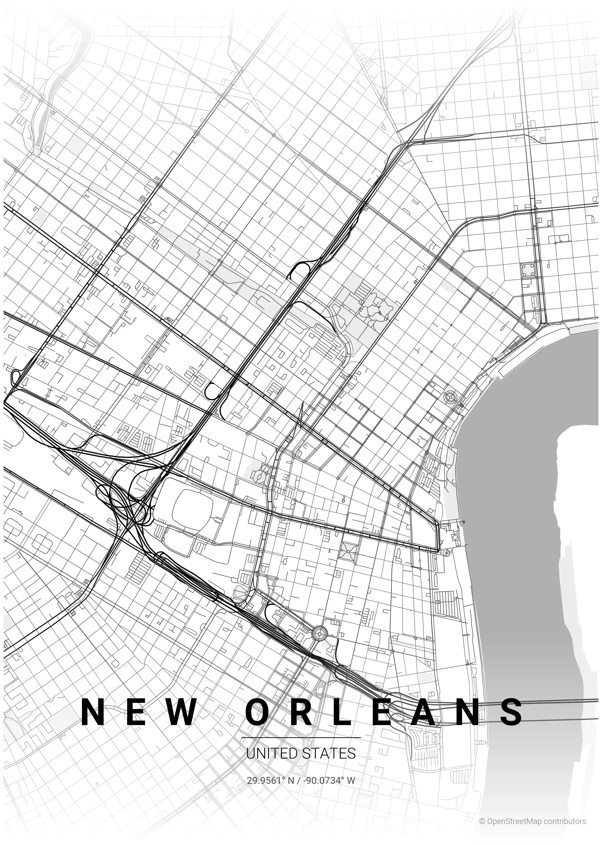 New Orleans contrast zones map