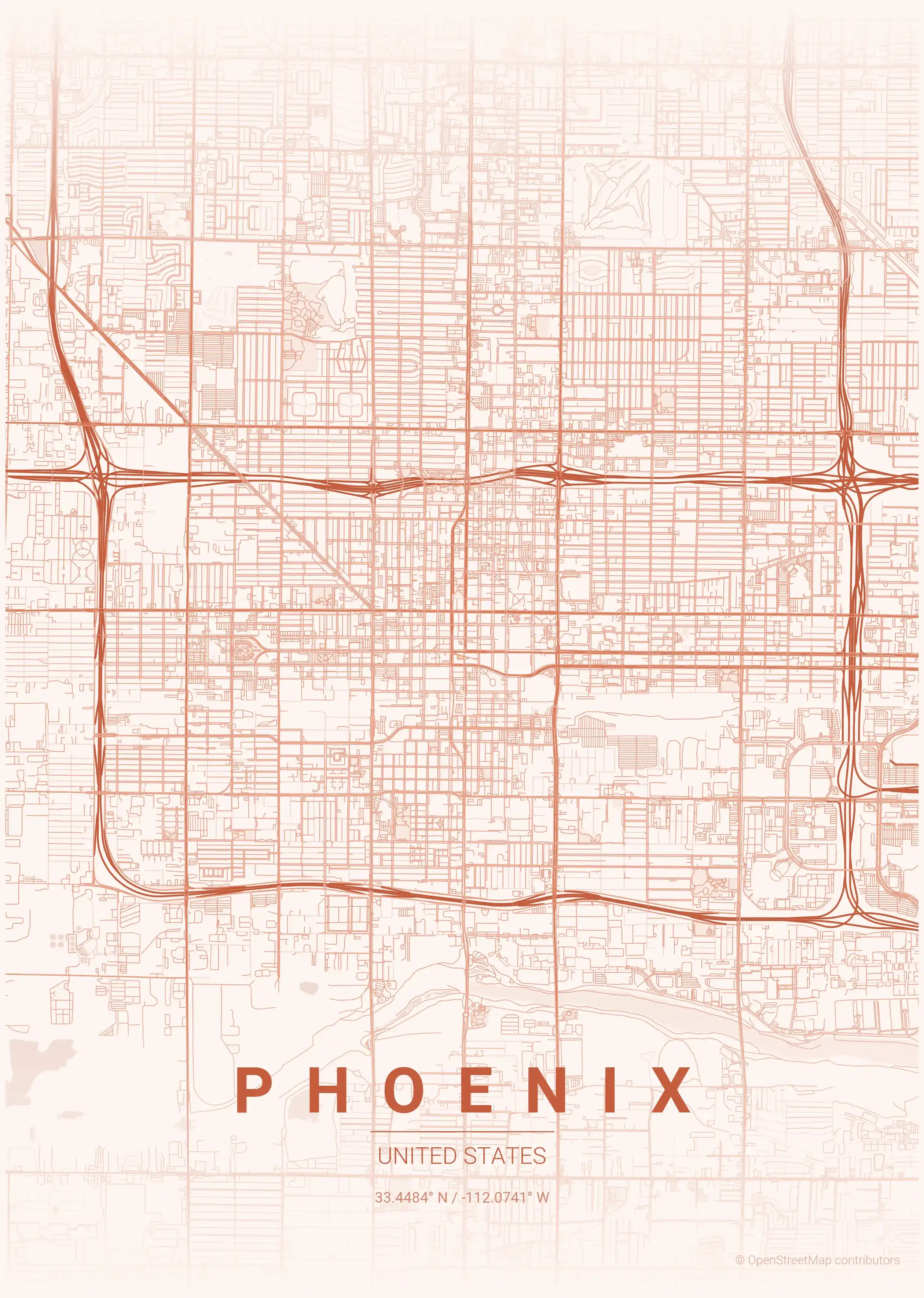 Phoenix sunset map