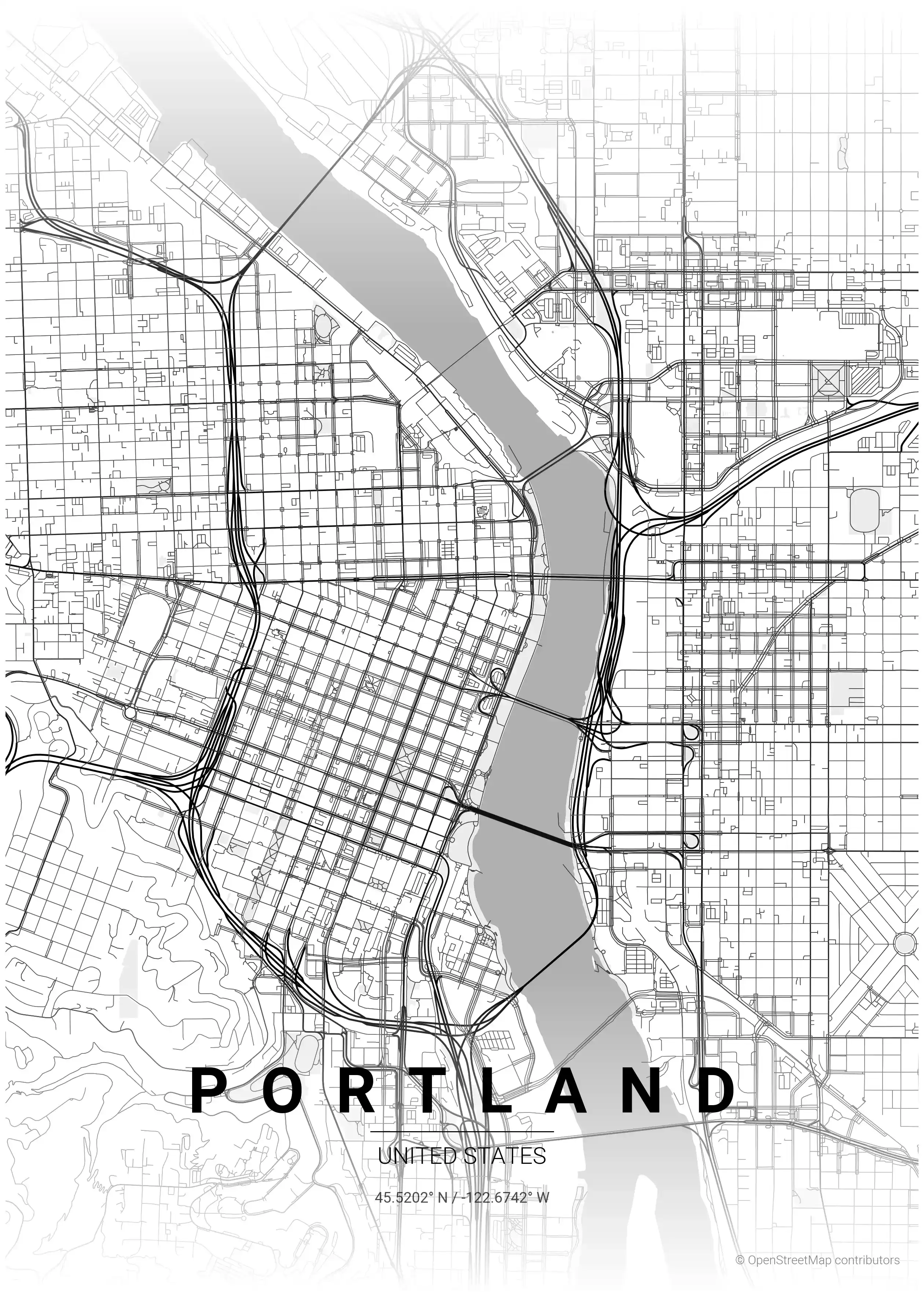 Portland contrast zones map