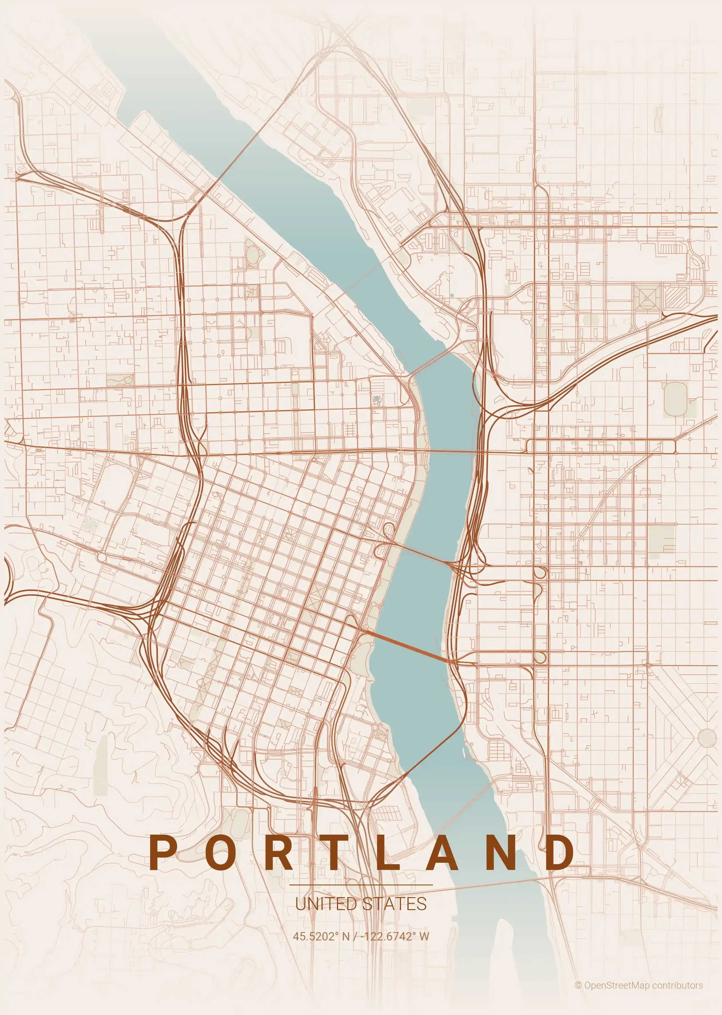 Portland terracotta map