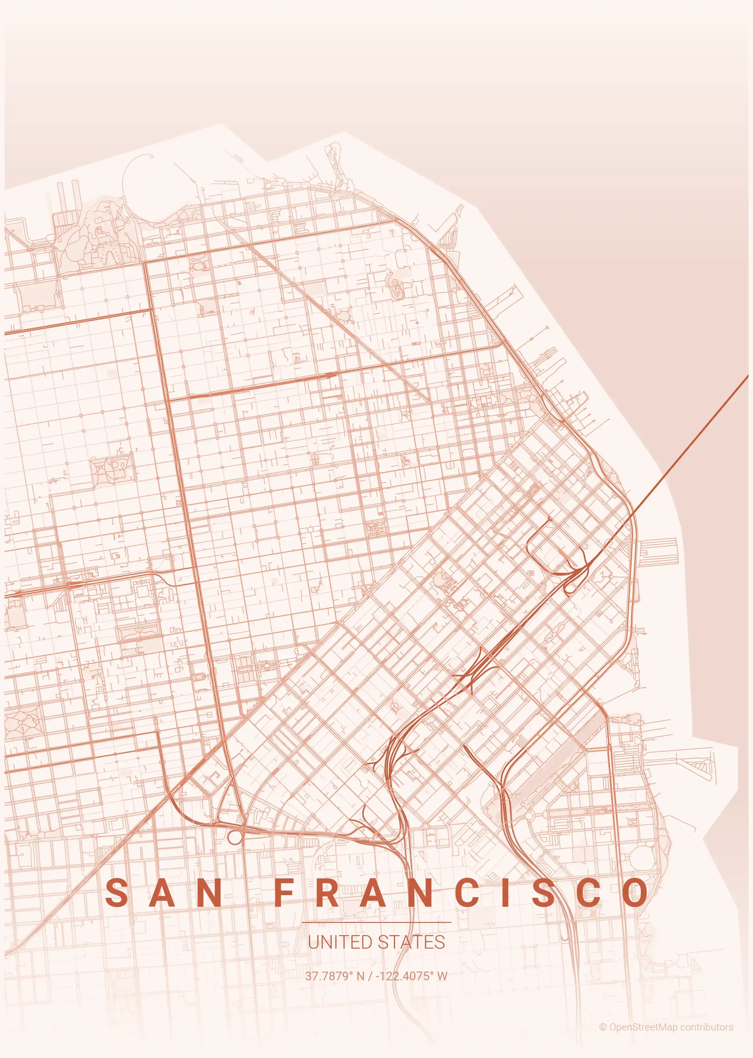 San Francisco sunset map