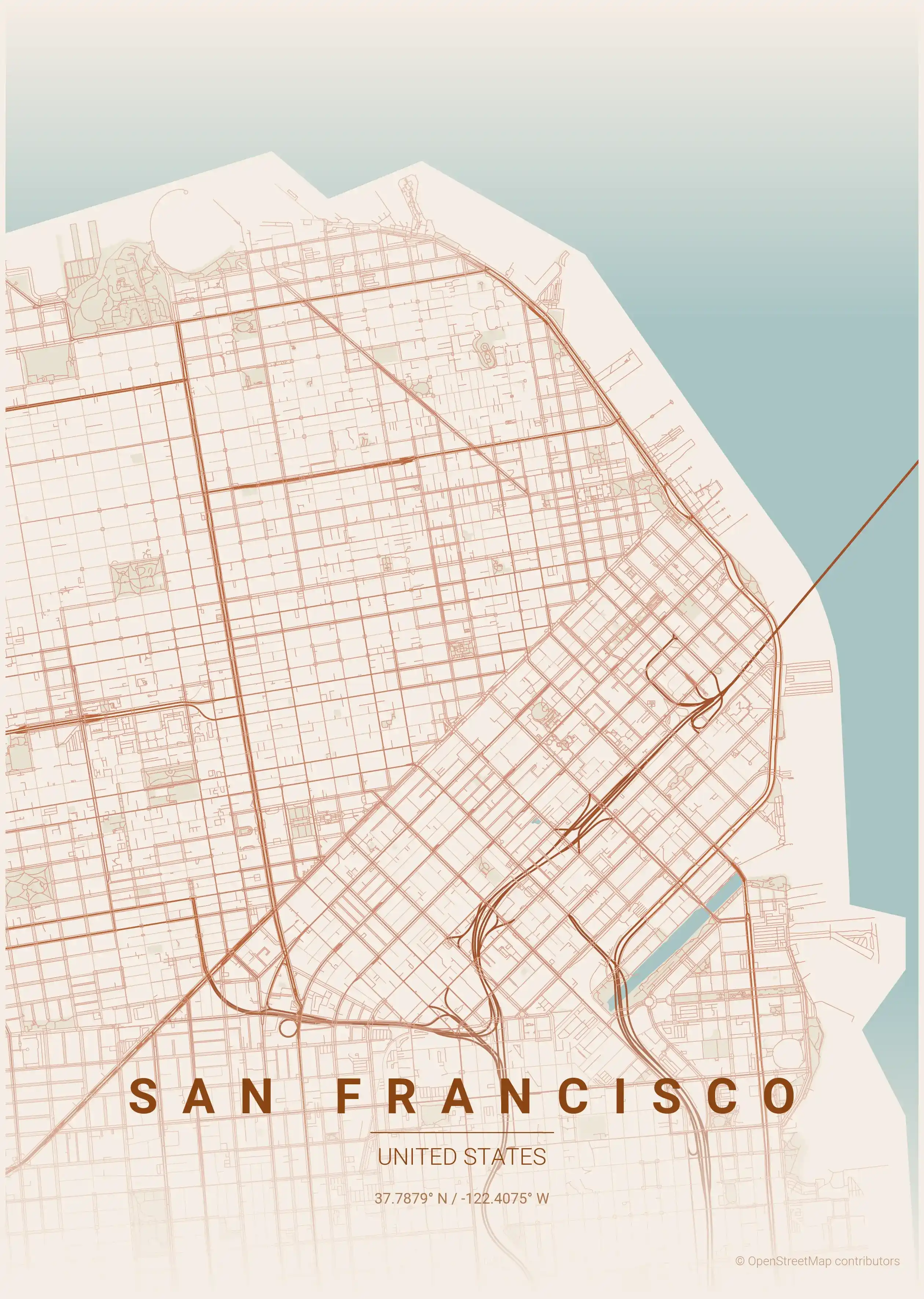 San Francisco terracotta map